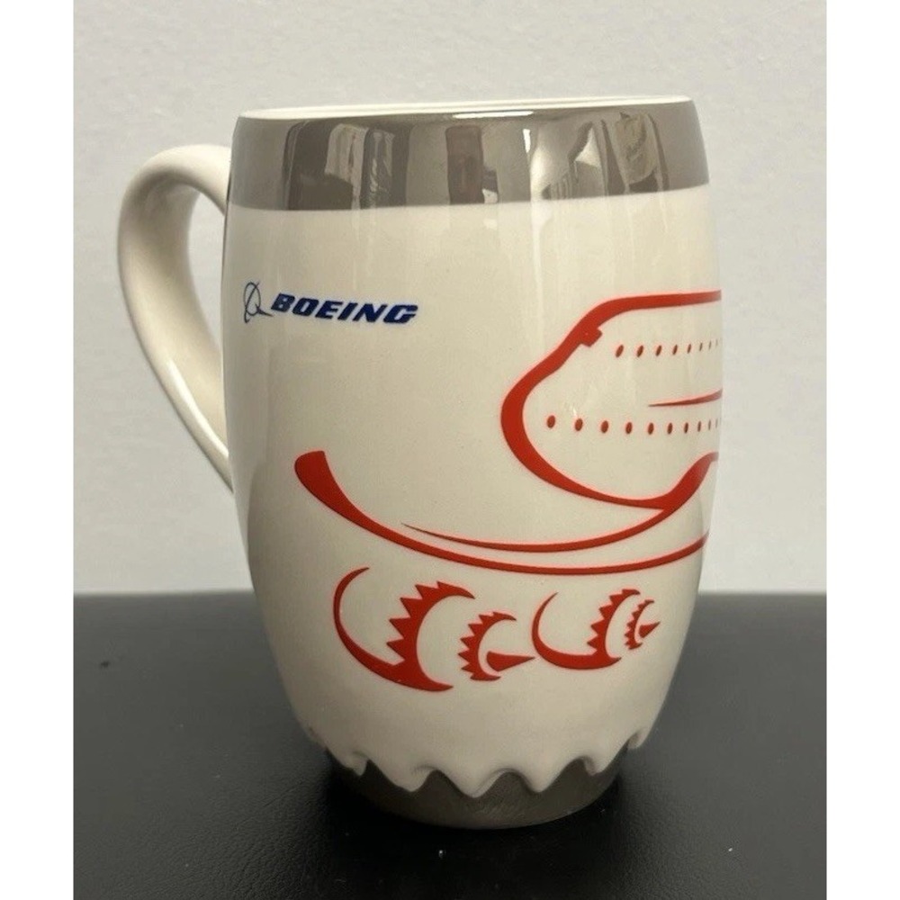 Boeing 787-8 Intercontinental Airliner Mug 5.5"‎ Logo and Graphic EUC